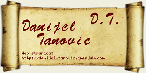 Danijel Tanović vizit kartica